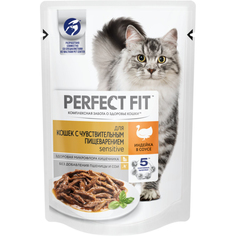 Корм для кошек PERFECT FIT Sensitive Индейка в соусе 85 г