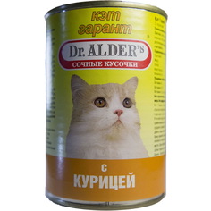 Корм для кошек Dr. Alders Cat Garant Сочные кусочки в соусе, курица 415 г