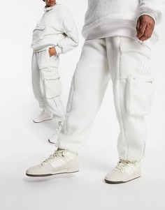 Белые плюшевые джоггеры карго adidas x IVY PARK-Белый