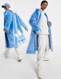 Голубая шуба из искусственного меха adidas x IVY PARK-Голубой
