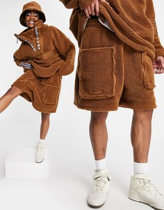 Коричневые шорты карго из плюша adidas x IVY PARK-Коричневый цвет