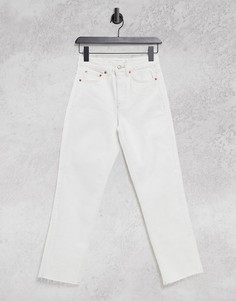 Серо-белые джинсы прямого кроя Topshop-Белый
