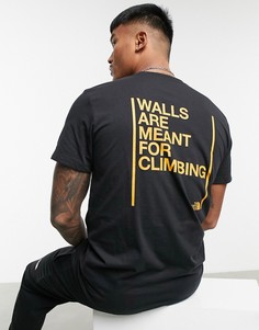 Черная футболка с принтом "Walls Are Meant For Climbing" The North Face-Черный цвет