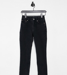 Черные выбеленные джинсы зауженного кроя в винтажном стиле с классической талией ASOS DESIGN Petite-Черный