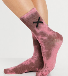 Розовые носки с принтом тай-дай COLLUSION Unisex-Многоцветный
