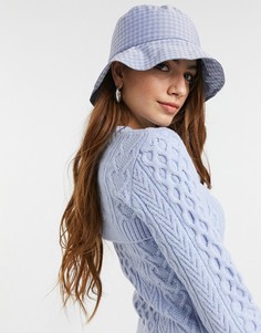 Панама в синюю клетку ASOS DESIGN-Многоцветный