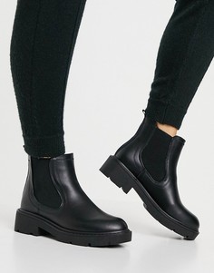 Черные ботинки челси на плоской массивной подошве Schuh Ailsa-Черный цвет