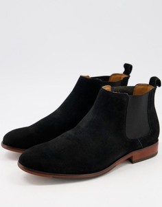 Черные замшевые ботинки челси Office Barkley-Черный цвет