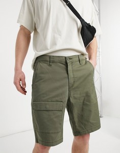 Оливковые шорты карго из легкого твила с накладным карманом Levis Youth Mariner-Зеленый цвет