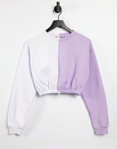Свитер в стиле колор блок от комплекта Urban Threads-Фиолетовый цвет