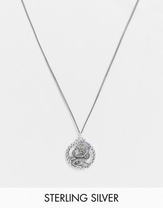 Броское ожерелье из стерлингового серебра с подвеской в форме дракона Serge DeNimes-Серебристый