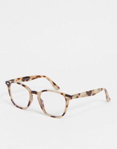 Круглые очки в светло-коричневой черепаховой оправе с фильтром синего света AJ Morgan-Коричневый цвет