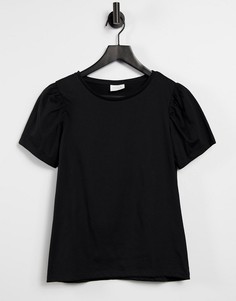 Черная футболка с пышными рукавами Vila-Черный цвет