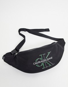 Черная сумка через плечо с логотипом Calvin Klein Jeans Glow-Черный цвет