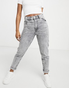 Серые джинсы в винтажном стиле из органического хлопка Bershka-Серый