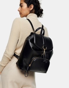 Черный рюкзак из искусственной кожи Topshop-Черный цвет