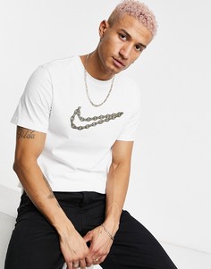Белая футболка с логотипом-галочкой Nike Basketball Memphis City-Белый