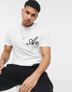 Белая футболка с логотипом на груди ASOS Actual-Белый