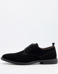 Черные туфли-дерби Burton Menswear-Черный цвет