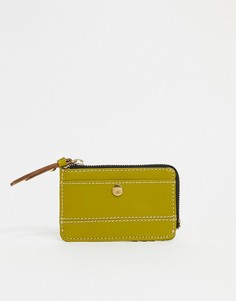 Миниатюрный кожаный кошелек оливкового цвета Topshop-Зеленый