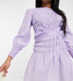 Сиреневая мини-юбка с присборенной талией от комплекта Y.A.S Petite-Фиолетовый цвет