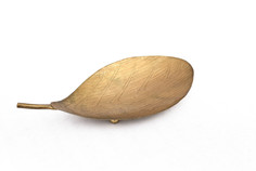 Блюдо декоративное leaf (abby décor) золотой 28x6x13 см.
