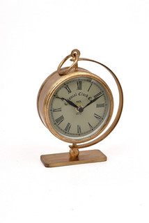 Часы настольные ручной работы (abby décor) золотой 13x17x5 см.