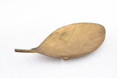 Блюдо декоративное leaf (abby décor) золотой 33x6x16 см.