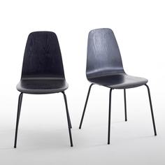 Комплект стульев biface (2 шт) (laredoute) черный 40x83x42 см.