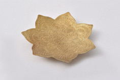 Блюдце декоративное лотос (abby décor) золотой 2 см.