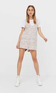Stradivarius Комбинезон В Клетку Приглушенно-Розовый L