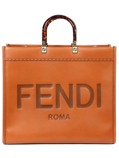 Сумка кожаная с логотипом Fendi