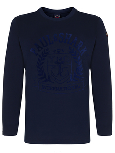 Лонгслив хлопковый с принтом Paul & Shark