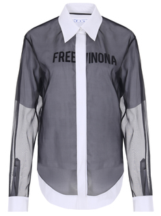 Блуза комбинированная Off White