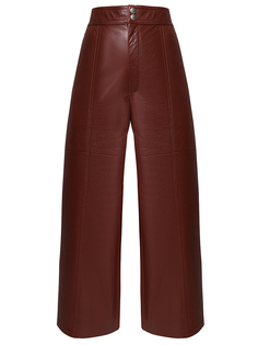 Кожаные брюки-кюлоты Saint Laurent