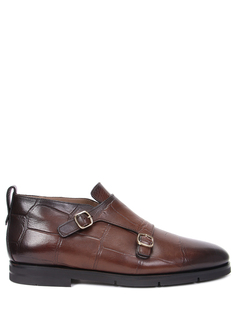 Монки кожаные на меху Santoni
