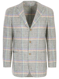 Пиджак шелковый в клетку Baldessarini