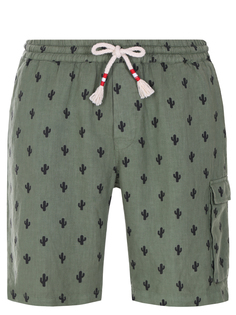 Шорты льняные с принтом MC2 Saint Barth