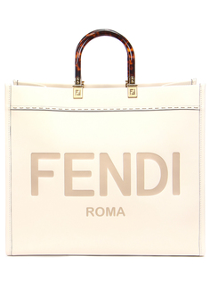 Сумка кожаная с логотипом Fendi