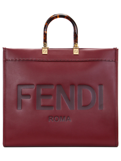 Сумка кожаная с логотипом Fendi