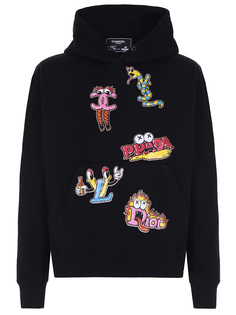 Худи хлопковое с принтом Dom Rebel