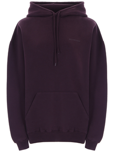 Худи хлопковое с принтом Balenciaga