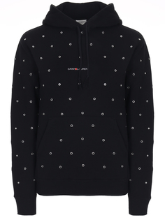Худи хлопковое с логотипом Saint Laurent