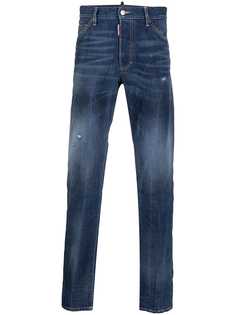 Dsquared2 прямые джинсы с эффектом потертости