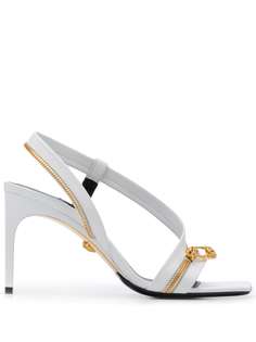 Versace босоножки с ремешками и молниями