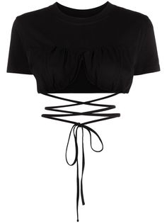 Jacquemus блузка на косточках с завязками