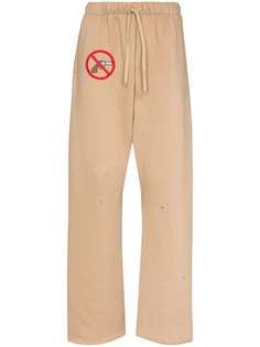 DUOltd спортивные брюки с вышивкой No Guns