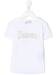 Herno Kids футболка с вышитым логотипом