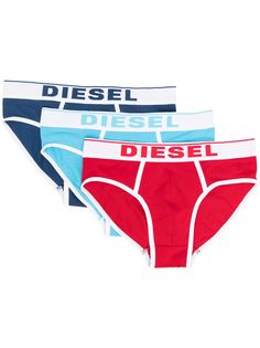 Diesel комплект из трех трусов-брифов с логотипом