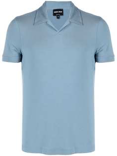 Giorgio Armani рубашка с короткими рукавами и заостренным воротником